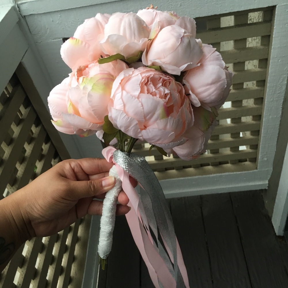 Faux Peony Bouquet